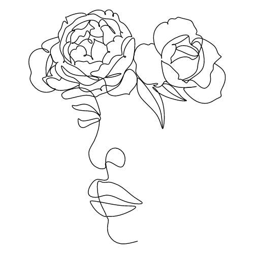 Körper und Gesichter Vorlagen für Fineline Tattoo
