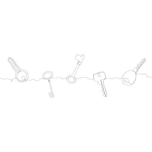One Line Vorlagen für Fineline Tattoo