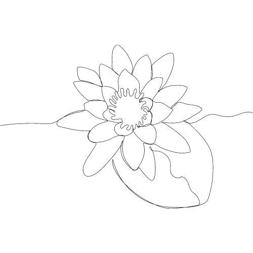 One Line Vorlagen für Fineline Tattoo