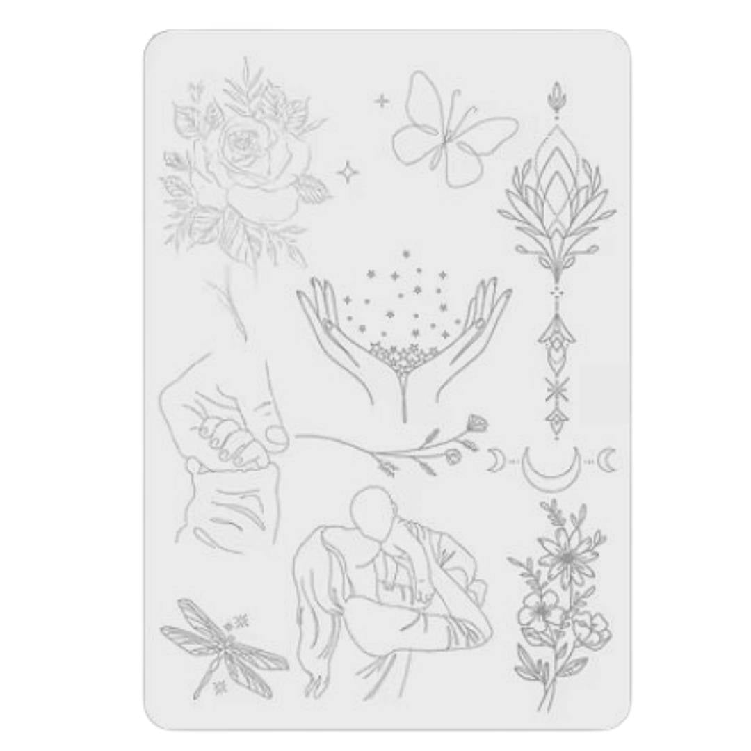 Fineline Tattoo Übungshaut Design 2