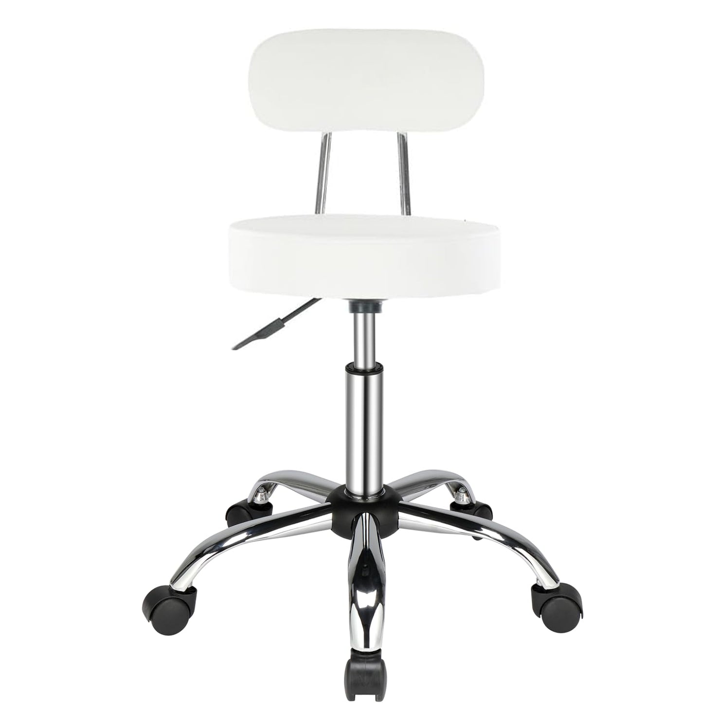 Rollhocker Arbeitshocker Drehhocker Höhenverstellbar 360° Drehbar mit Lehne höhenverstellbar