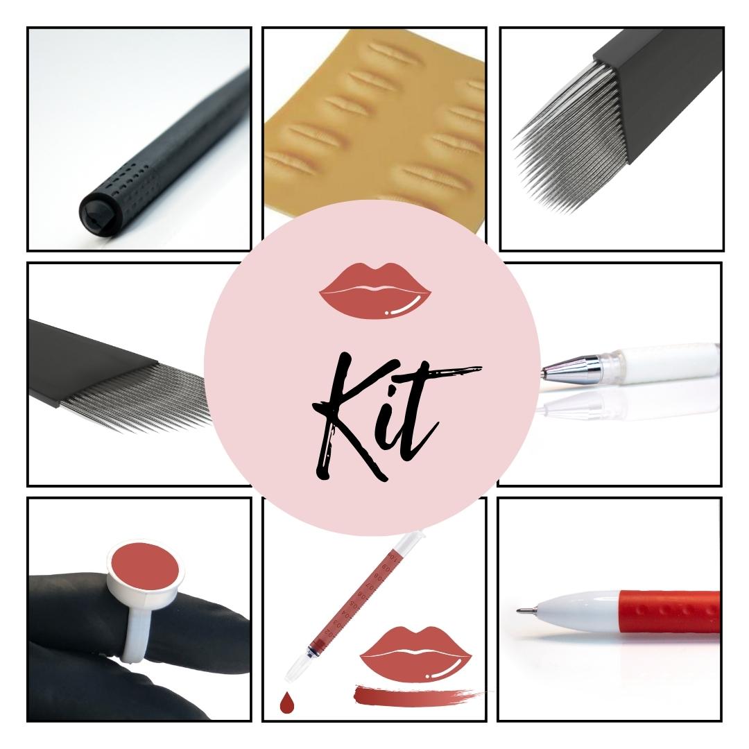 8-teiliges Lippen PMU Trainings Kit manuell
