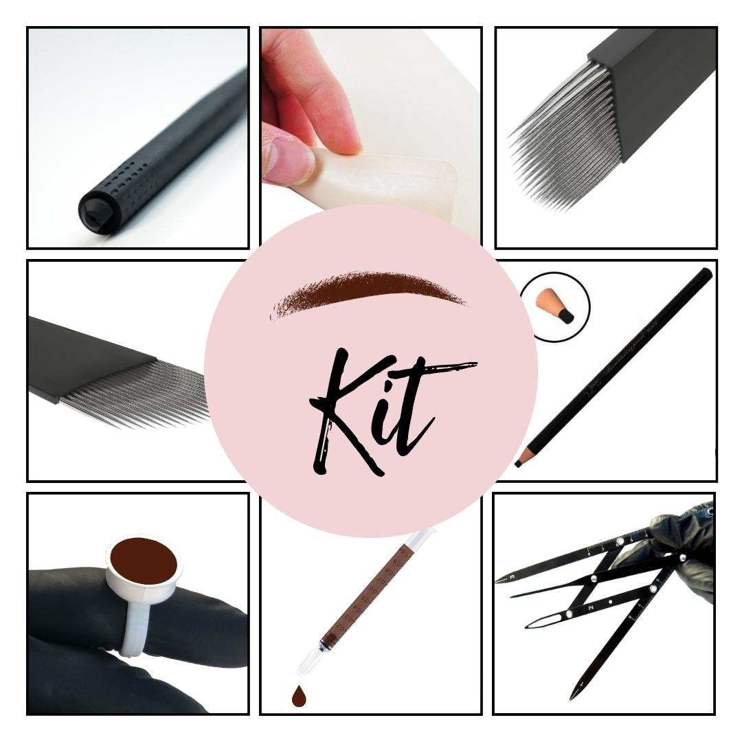 8-teiliges Powder Brows Training Kit manuell