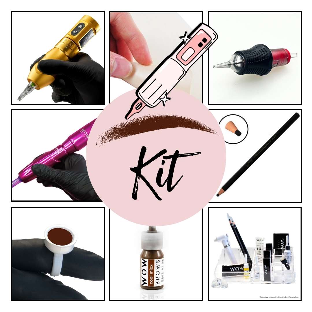 6-teiliges Powderbrows Training Kit INKL. PMU MASCHINE