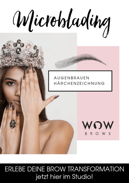 WOWbrows Microblading Flyer für Endkunden Vorderseite