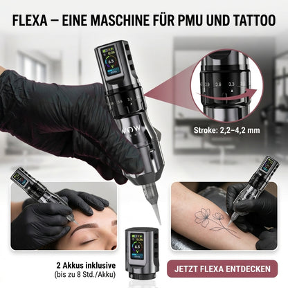 FLEXA PMU/Tattoo Maschine mit flexiblem Stroke