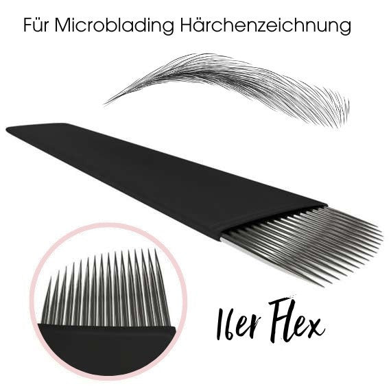 16er Flex Präzisions Blade 0,15mm in Detail- und Gesamtansicht.