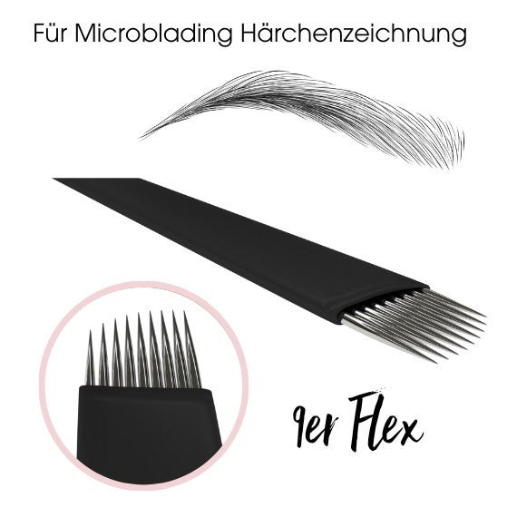 9er Flex Präzisions Blade 0,15mm in Detail- und Gesamtansicht