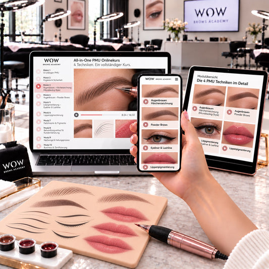 All In One 4 in 1 Brows, Lips, Eyeliner PMU & Microblading Onlinekurs inkl. Zertifikat