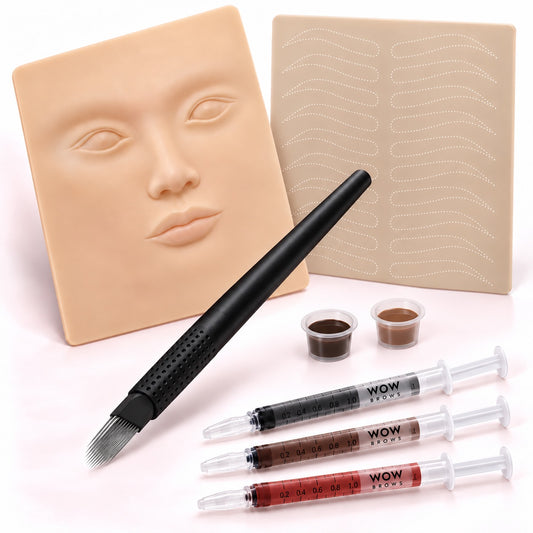 10-teiliges Augenbrauen, Lippen und Eyeliner PMU Training Kit manuell