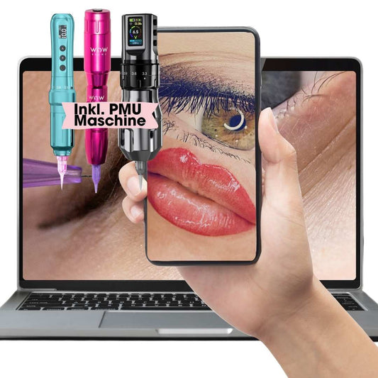 Eyeliner & Lippen 2 in 1 Onlinekurs inkl. Zertifikat (inkl. PMU Maschine)