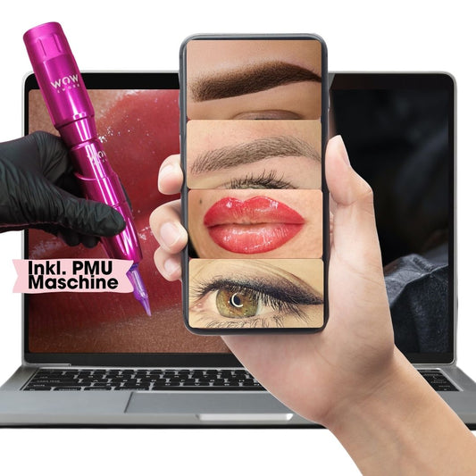 All In One PMU & Microblading Onlinekurs inkl. Zertifikat und Trainingskit mit PMU Maschine