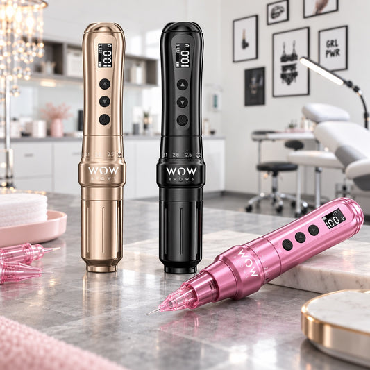 PMU Maschine kabellos, ultraleicht & flexibel, 6-stufig verstellbarer Stroke - Vario Pen WOWbrows